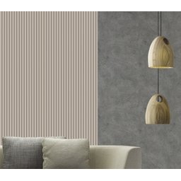 Papel de Parede Ripado Amadeirado Marrom Linho 6m - 6