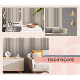 Papel de Parede Ripado Amadeirado Marrom Linho 6m - 7