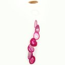 Ver imagem 1 de Móbile Sino Dos Ventos Chapa de Ágata Rosa 65 Cm Decoração