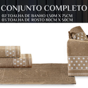 Ver imagem 6 de Jogo Toalhas de Banho e Rosto Romance C/ 5 Pçs Super Luxo Gigante Grossa:caqui