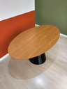 Ver imagem 2 de Mesa de Jantar Oval 160x90cm Freijó - Base Cone Preto