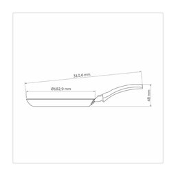 Panquequeira em Alumínio com Revestimento Interno e Externo em Antiaderente Max Chumbo 18 Cm - 10