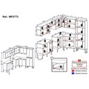 Ver imagem 3 de Armário Cozinha Modulada Completa de Canto 432,5cmpequim Pop Multimóveis Mp3773 Preto