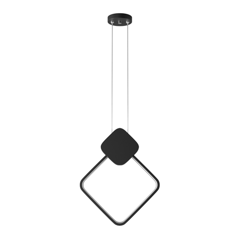 Lustre Pendente Orluce King I Led 13w Preto Bivolt 3000k Luz Quente