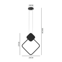 Ver imagem 3 de Lustre Pendente Orluce King I Led 13w Preto Bivolt 3000k Luz Quente