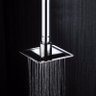 Ducha de Teto Quadrada 10x10 Inox Sus304 10cm Borda Fina com Braço - Máxima Metais - 1
