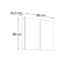 Ver imagem 3 de Espelheira de Banheiro 90cm ESP4031 Nature Marrom/Carvalho