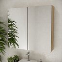 Ver imagem 1 de Espelheira de Banheiro 90cm ESP4031 Nature Marrom/Carvalho