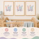 Ver imagem 5 de Kit Quadros Infantil com Nome - Flores:40x60/Moldura Mel Vidro Acrílico