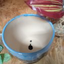 Ver imagem 7 de Jogo 3 Peças Cachepô de Cerâmica Azul 13.4x14.0x14.0cm Vaso Plantas Jardim Sala