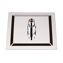 Ducha Quadrada 20x20 Inox SUS304 20cm Borda Fina com Braço Quadrado - Máxima Metais - 2
