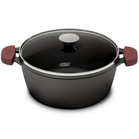 Caçarola de Ferro Fundido com Tampa de Vidro 20 cm MTA