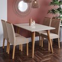 Ver imagem 1 de Mesa de Jantar 4 Lugares Adele Madeira/off White/nude - Cimol
