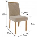 Ver imagem 4 de Mesa de Jantar 4 Lugares Adele Madeira/off White/nude - Cimol