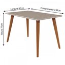 Ver imagem 5 de Mesa de Jantar 4 Lugares Adele Madeira/off White/nude - Cimol