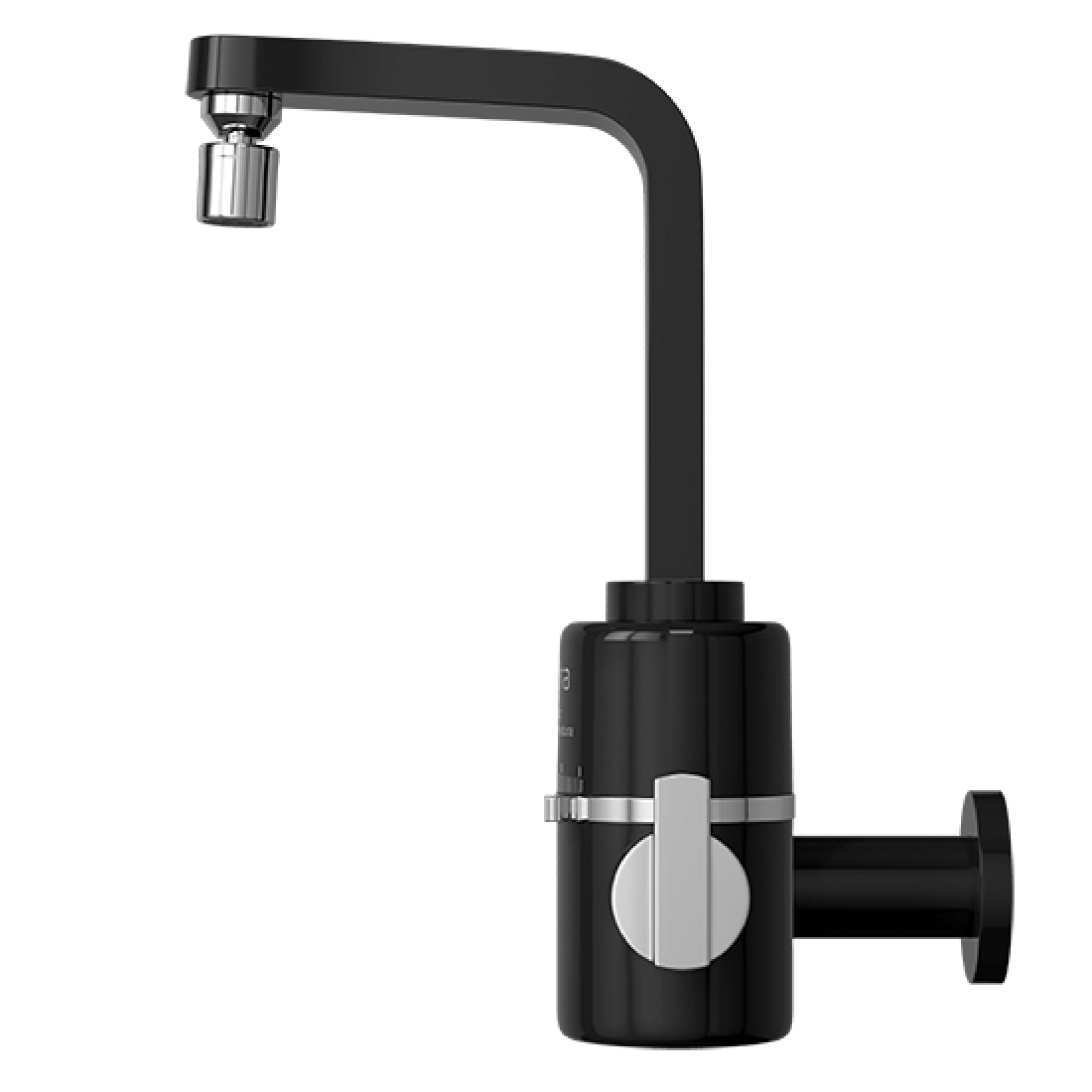 Torneira Elétrica Slim 4t De Parede Preta Hydra 220v - 1
