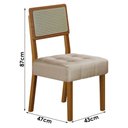Ver imagem 7 de Mesa de Jantar Liz 180x90cm Vidro 25 mm Cinamomo Off White com Kit 6 Cadeiras Veludo Bege -Valdemóve