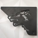 Ver imagem 6 de Par Mãos Francesas Ornamentada Lobo Preto Aço 20cm Industrial Zarg