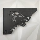 Ver imagem 4 de Par Mãos Francesas Ornamentada Lobo Preto Aço 20cm Industrial Zarg