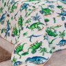 Edredom Diverkids Solteiro Infantil Malha Estampada 1 Peça - Dinossauro Verde - 6