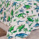 Ver imagem 6 de Edredom Diverkids Solteiro Infantil Malha Estampada 1 Peça - Dinossauro Verde