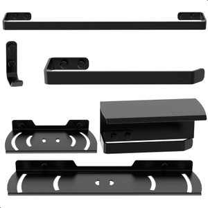 Kit Acessórios para Banheiro Preto Fosco 6 Peças Zmt