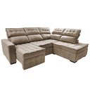 Ver mais imagens de Sofá de Canto Direito 2,65x2,30m Retrátil e Reclinável com Molas Ensacadas Cama inBox Nobre