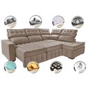 Ver imagem 5 de Sofá de Canto Direito 2,65x2,30m Retrátil e Reclinável com Molas Ensacadas Cama inBox Nobre