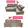Sofá de Canto Direito 2,65x2,30m Retrátil e Reclinável com Molas Ensacadas Cama inBox Nobre - 4