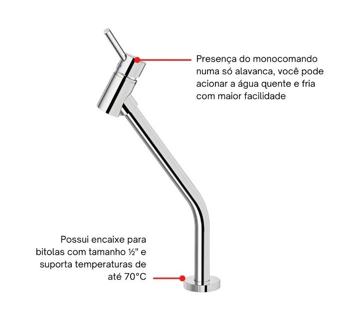 Torneira Para Banheiro Misturador Lóggica Docol Cromado 574606 - 3