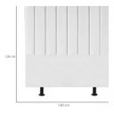 Ver imagem 4 de Cabeceira Moderna Estofada 140cm Carla Casal Branca