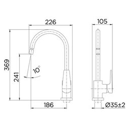 Torneira Para Cozinha Misturador Lift Docol Cromado 796206 - 3