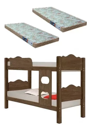 Beliche Sevilha Branco C/colchão Solteiro D-23 100%mdf -Vira 2 Camas Solteiro -Super Resistente:Moca