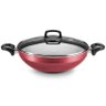 Panela Wok Antiaderente Supra Cereja com Tampa de Vidro Mta - 1