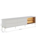 Ver imagem 2 de Rack Bancada Amalfi Off White Matte Freijó Pés em Metal - Colibri
