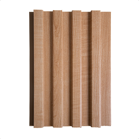 Painel Ripado Pvc 3d Kit 10 Placas Decorativo Parede 2,70m Cor: Placa Ripado Marfim