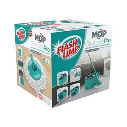 Mop Pró Flash Limp Girátorio Esfregão Inox 360° com 2 Refil - 2