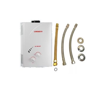 Aquecedor Lorenzetti Lz 750 Gn e Kit Instalação Trançado