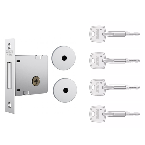 Fechadura Auxiliar 1004 Tetra Chave Inox Stam