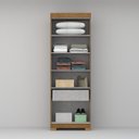 Ver imagem 6 de Armário Multiuso 2 Portas com Chave, 1 Gaveta e Pés Max Cinamomo/Off White