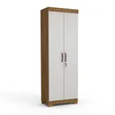Ver imagem 2 de Armário Multiuso 2 Portas com Chave, 1 Gaveta e Pés Max Cinamomo/Off White
