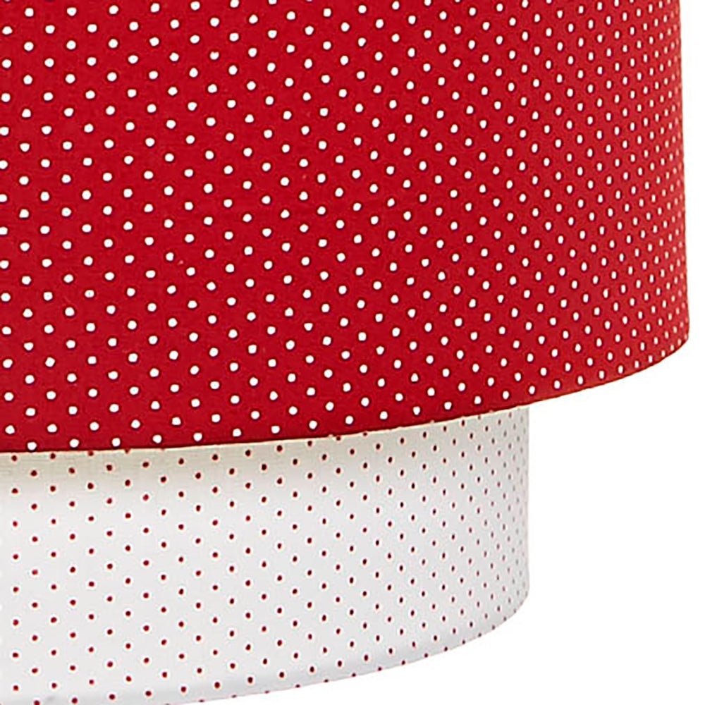 Lustre Tubular Duplo Vermelho Quarto Bebê Infantil Menina - 2