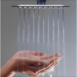 Chuveiro Ducha Quadrada Square Slim Inox 20x20cm com Braço Quadrado Teto - 4