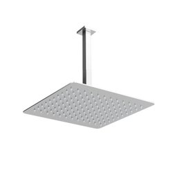 Chuveiro Ducha Quadrada Square Slim Inox 20x20cm com Braço Quadrado Teto - 1