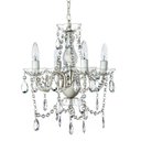 Ver imagem 1 de Lustre Candelabro 4 Braços Branco Pendente Cristal Acrílico LM1908