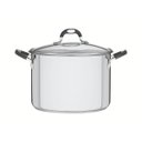 Ver imagem 1 de Caldeirão Tramontina Astro Aço Inox Tampa de Vidro 24 Cm 7,6 Litros