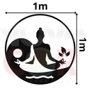 Ver imagem 2 de Adesivo de Parede Silhueta Buda Meditação - 1x1m