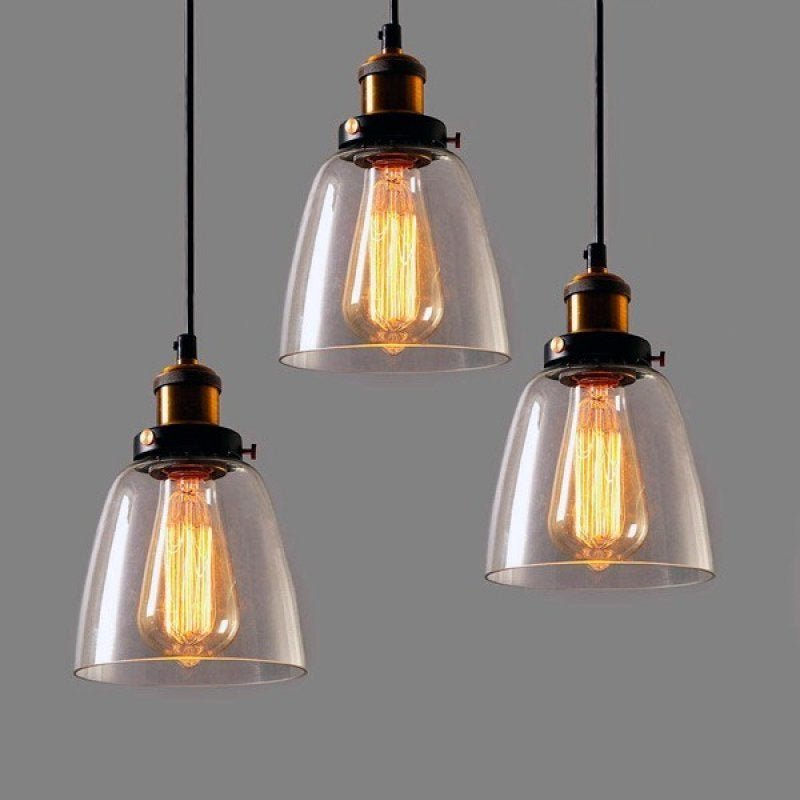 Pendente Retrô Industrial Vidro Loft Luminária Vintage Lustre Design Edison LM1786 - 3