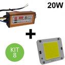 Ver imagem 1 de Chip + Reator Driver 20w Reposição Refletor Led Branco Frio Kit 8
