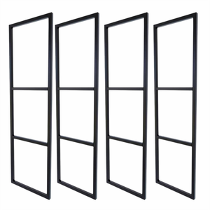 Suporte Industrial Triplo P/ Prateleira Suspensa Preto 4pçs